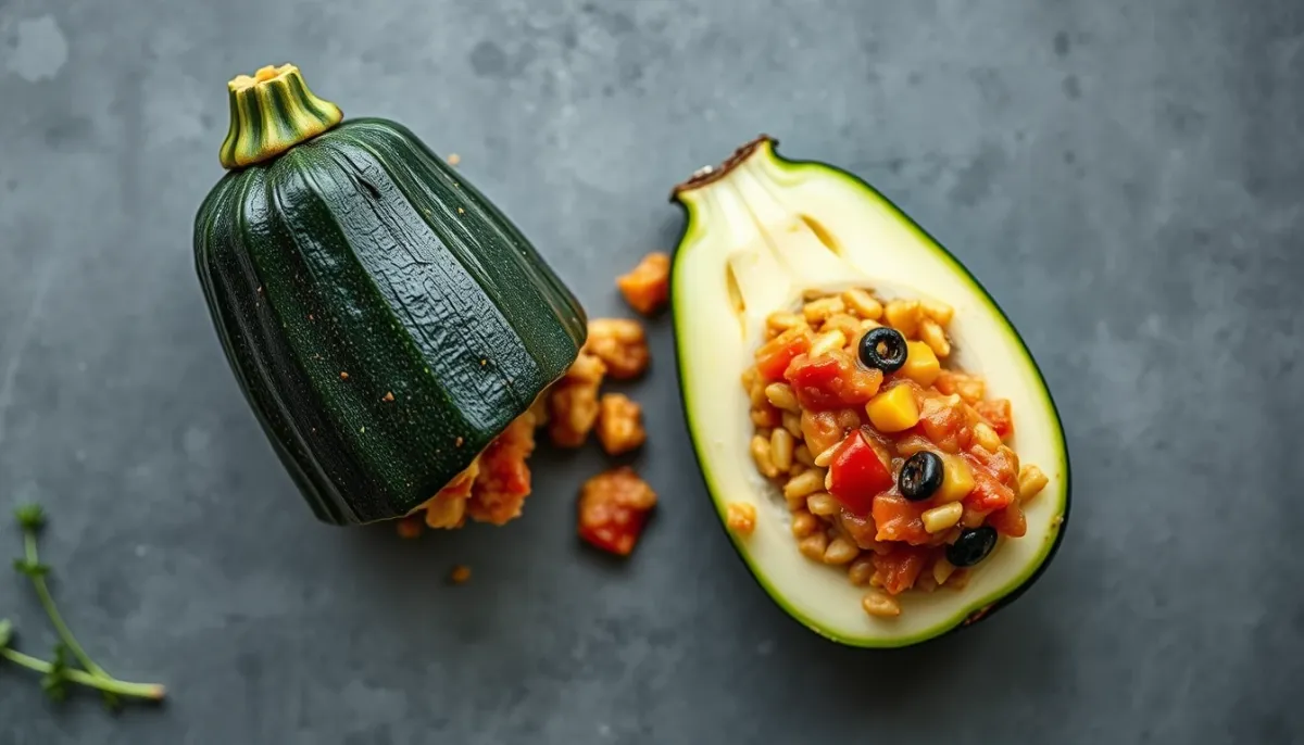 Erreur à éviter : courgette trop remplie de farce qui déborde