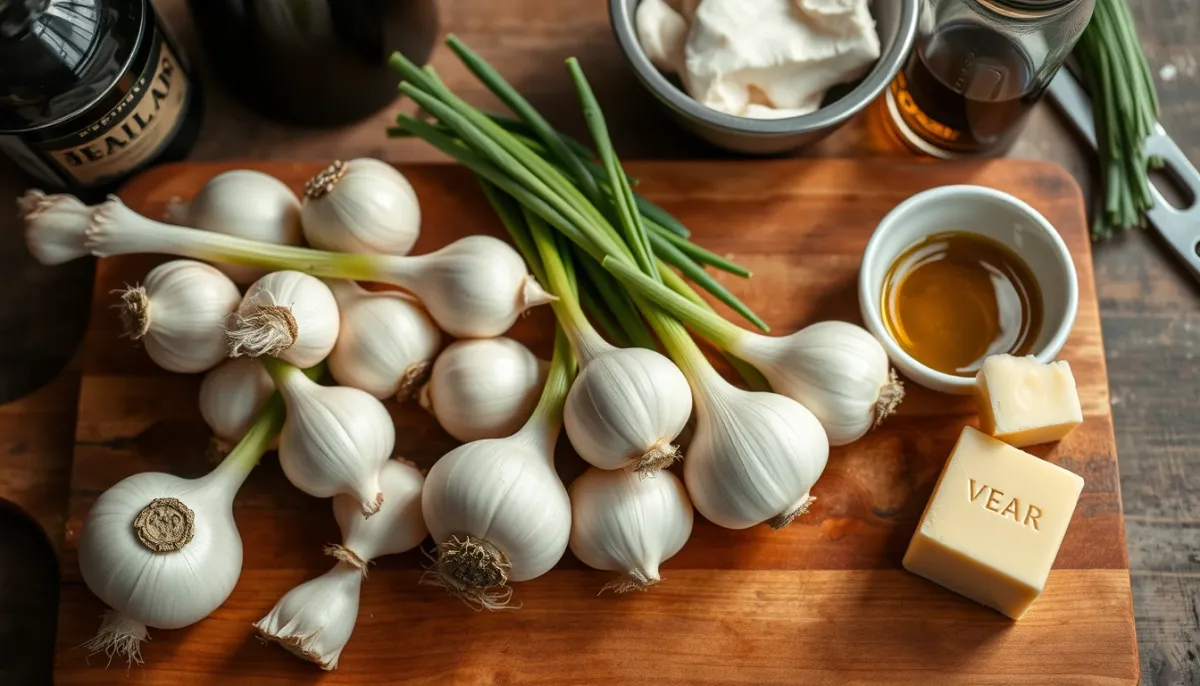 Ingrédients pour la sauce à l'échalote : échalotes, vin rouge, vinaigre, beurre et fond de veau