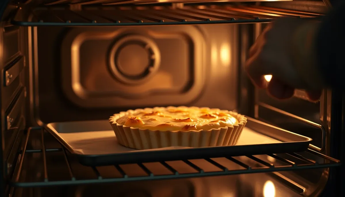 Tarte au fromage réchauffée au four