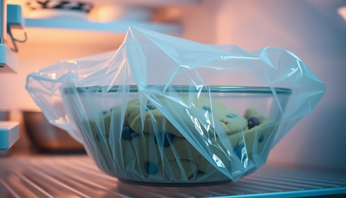 Pâte à cookies en train de reposer au réfrigérateur