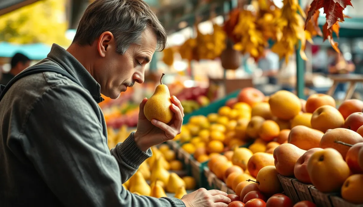 Client sentant une poire pour évaluer sa maturité sur un marché